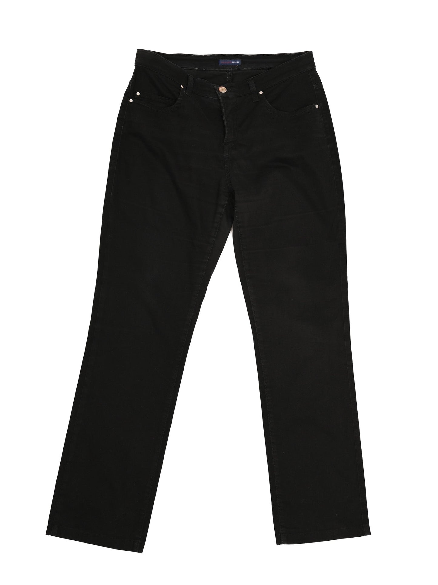 excellent trussardi black women’s pants size m cotton natural