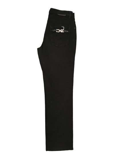 Excellent Trussardi Black Women’s Pants Size M Cotton Natural