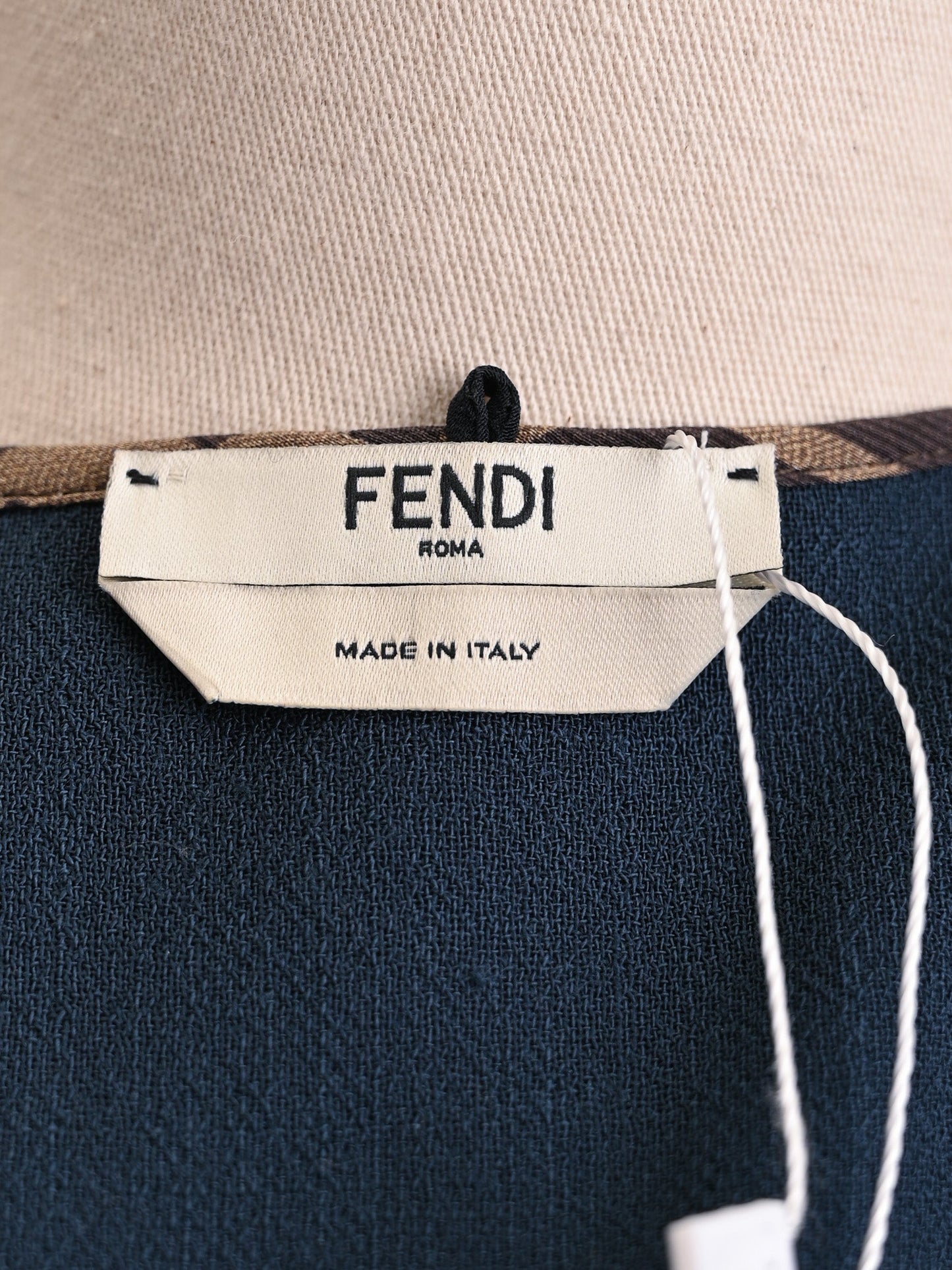 good fendi gray wool sleeveless dress with decorative trim