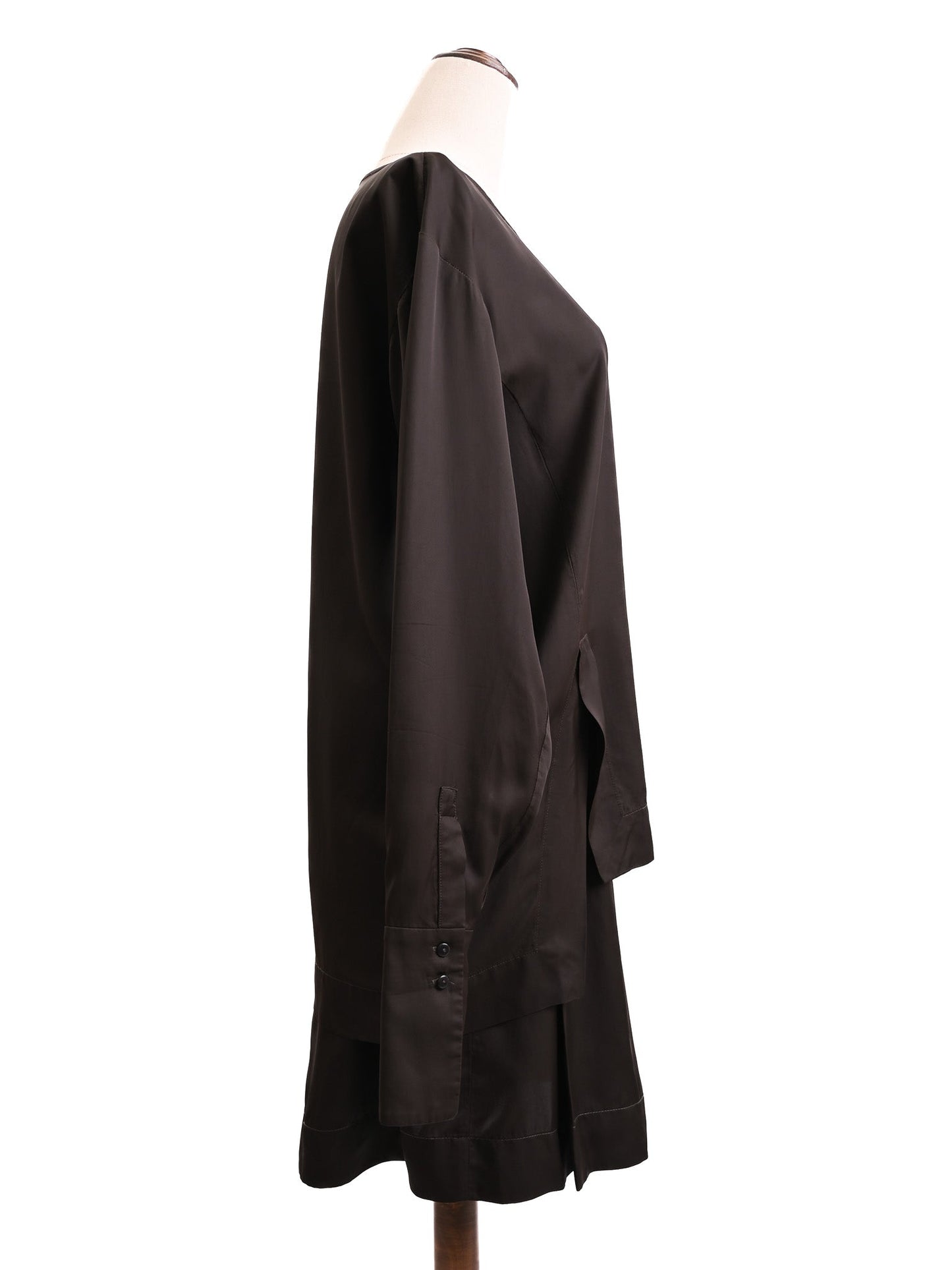 excellent ilaria nistri black cupro top & skirt set size s