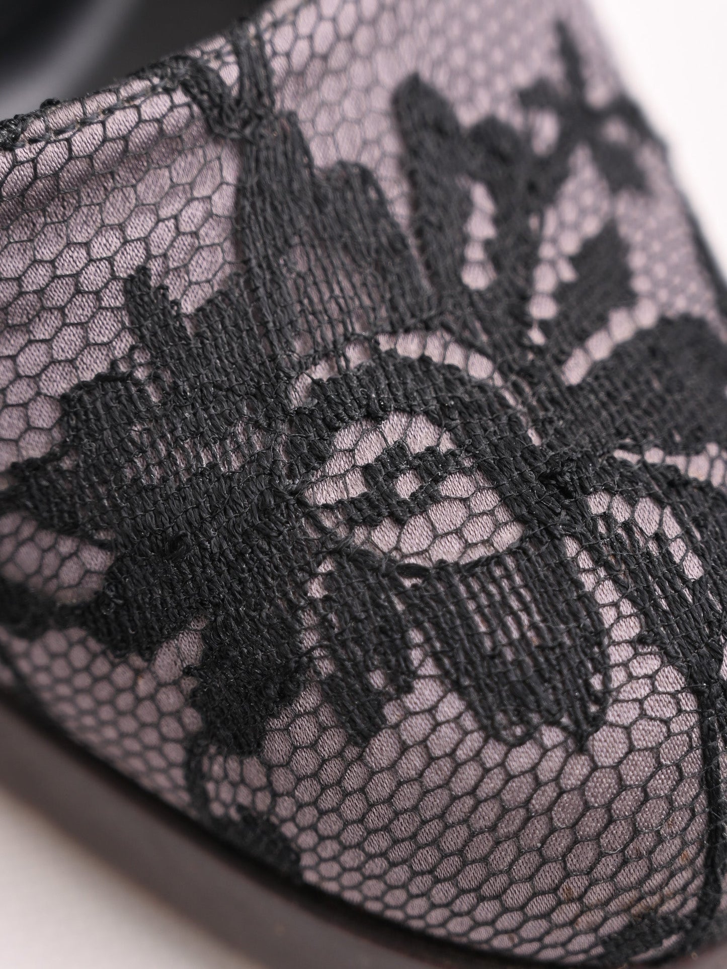 excellent gucci black lace floral high-heeled platform shoes size 36