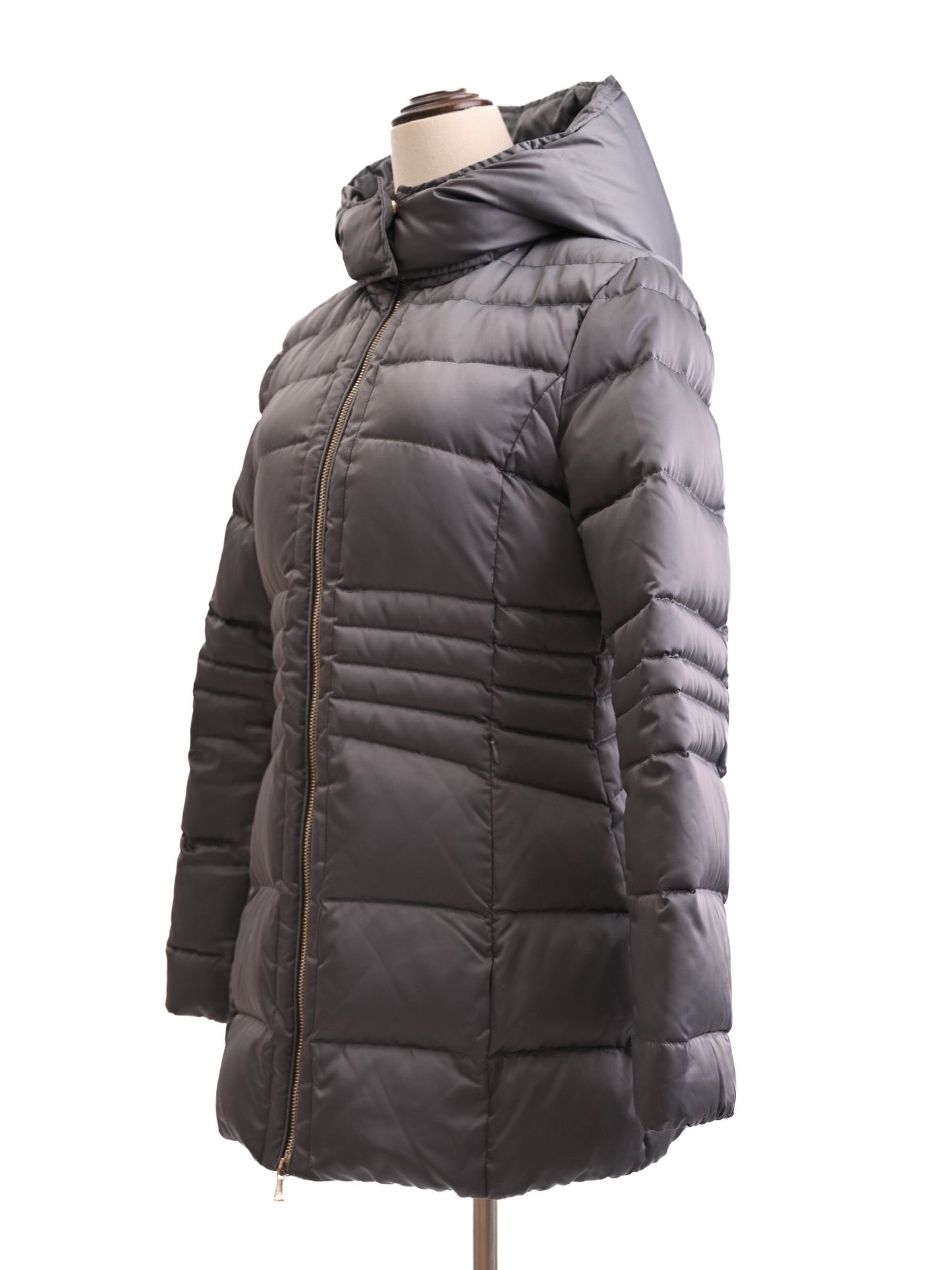 excellent trussardi gray puffer jacket size m women