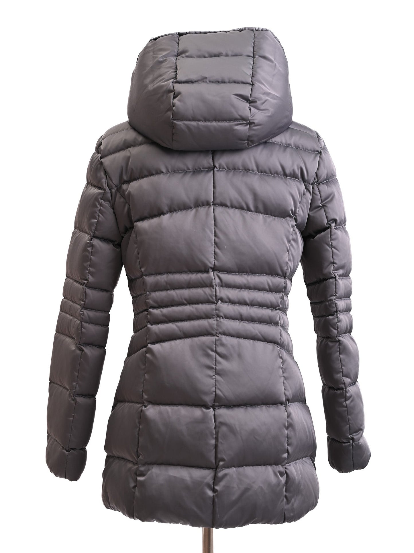excellent trussardi gray puffer jacket size m women