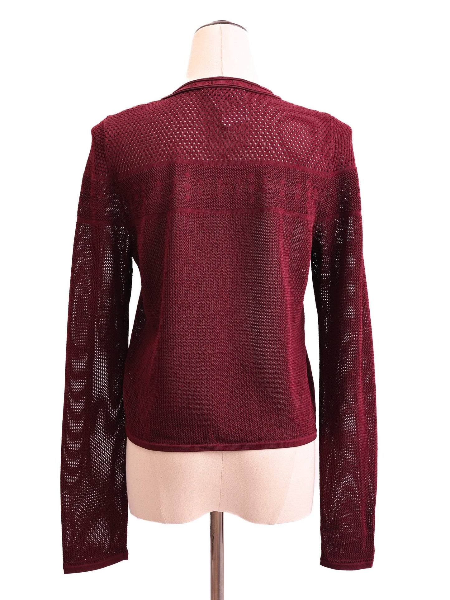 excellent sandro burgundy dress & jacket set size m women viscose