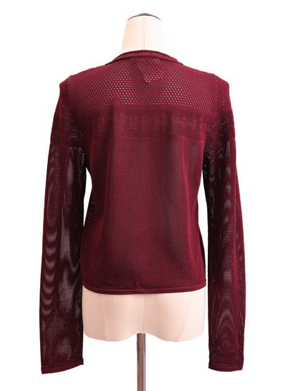 Excellent Sandro Burgundy Dress & Jacket Set Size M Women Viscose