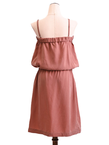 EXCELLENT Armani Jeans Orange Cupro Dress Size M Sleeveless