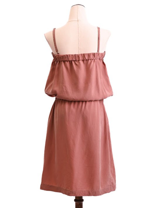 EXCELLENT Armani Jeans Orange Cupro Dress Size M Sleeveless
