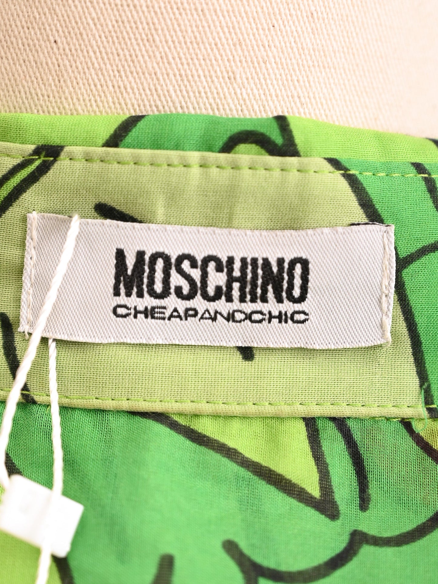 excellent moschino dress combined tropical print size l