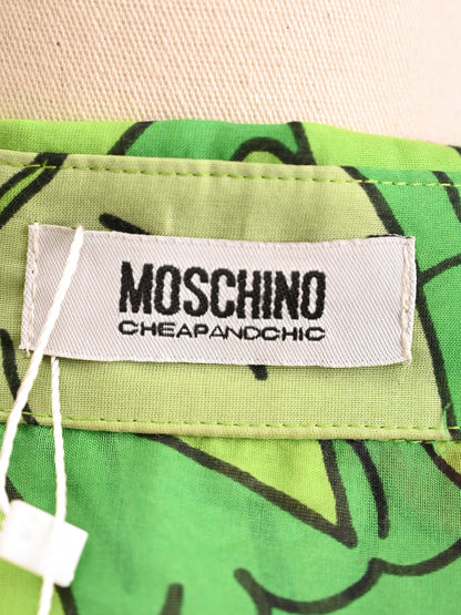 Excellent Moschino Dress Combined Tropical Print Size L