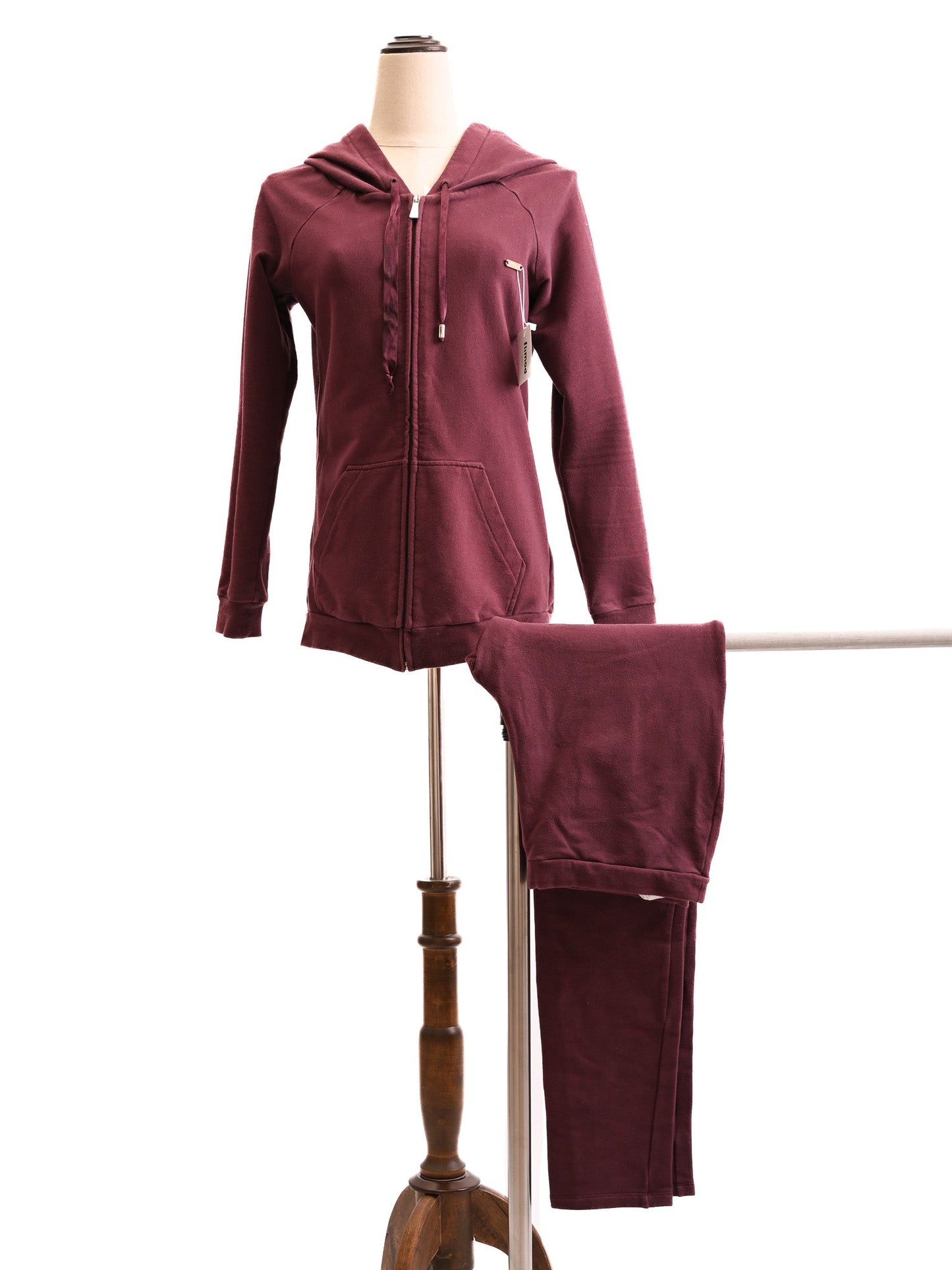 excellent liu jo red hooded tracksuit cotton size s