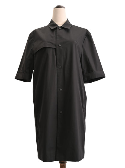 NEW Cos Black Cotton Coat Short Sleeves Size XXL