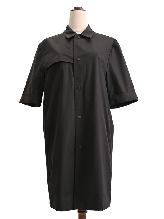 NEW Cos Black Cotton Coat Short Sleeves Size XXL