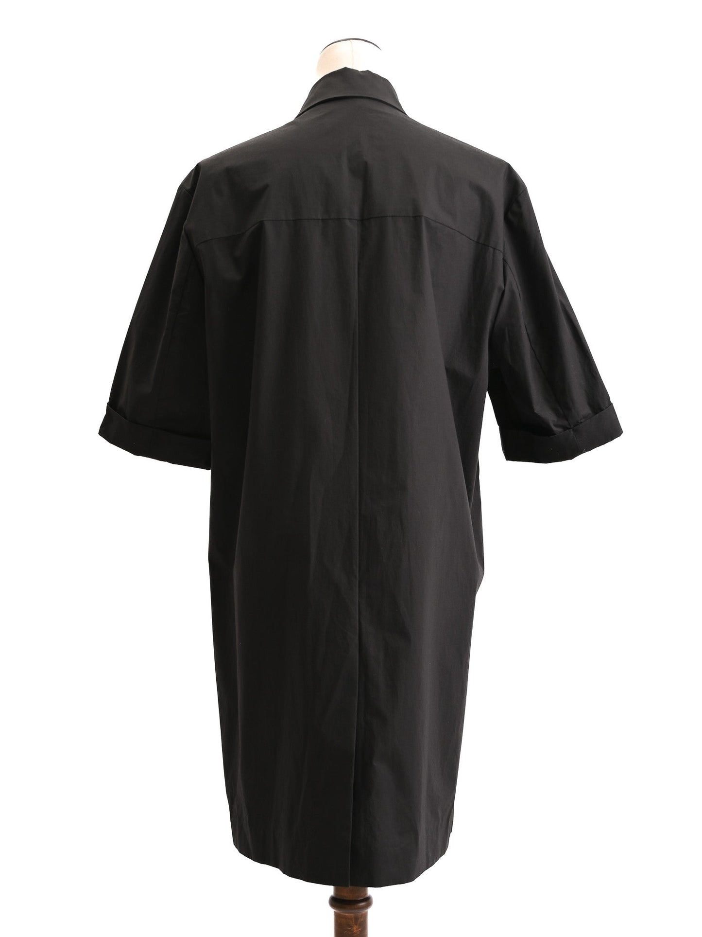 new cos black cotton coat short sleeves size xxl