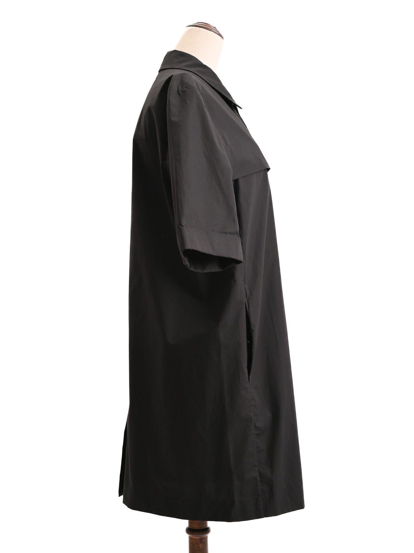 new cos black cotton coat short sleeves size xxl