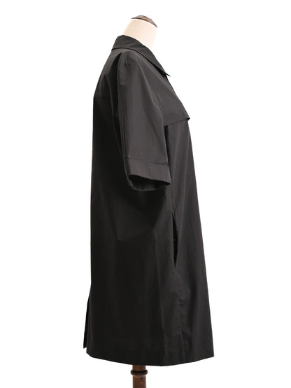 NEW Cos Black Cotton Coat Short Sleeves Size XXL