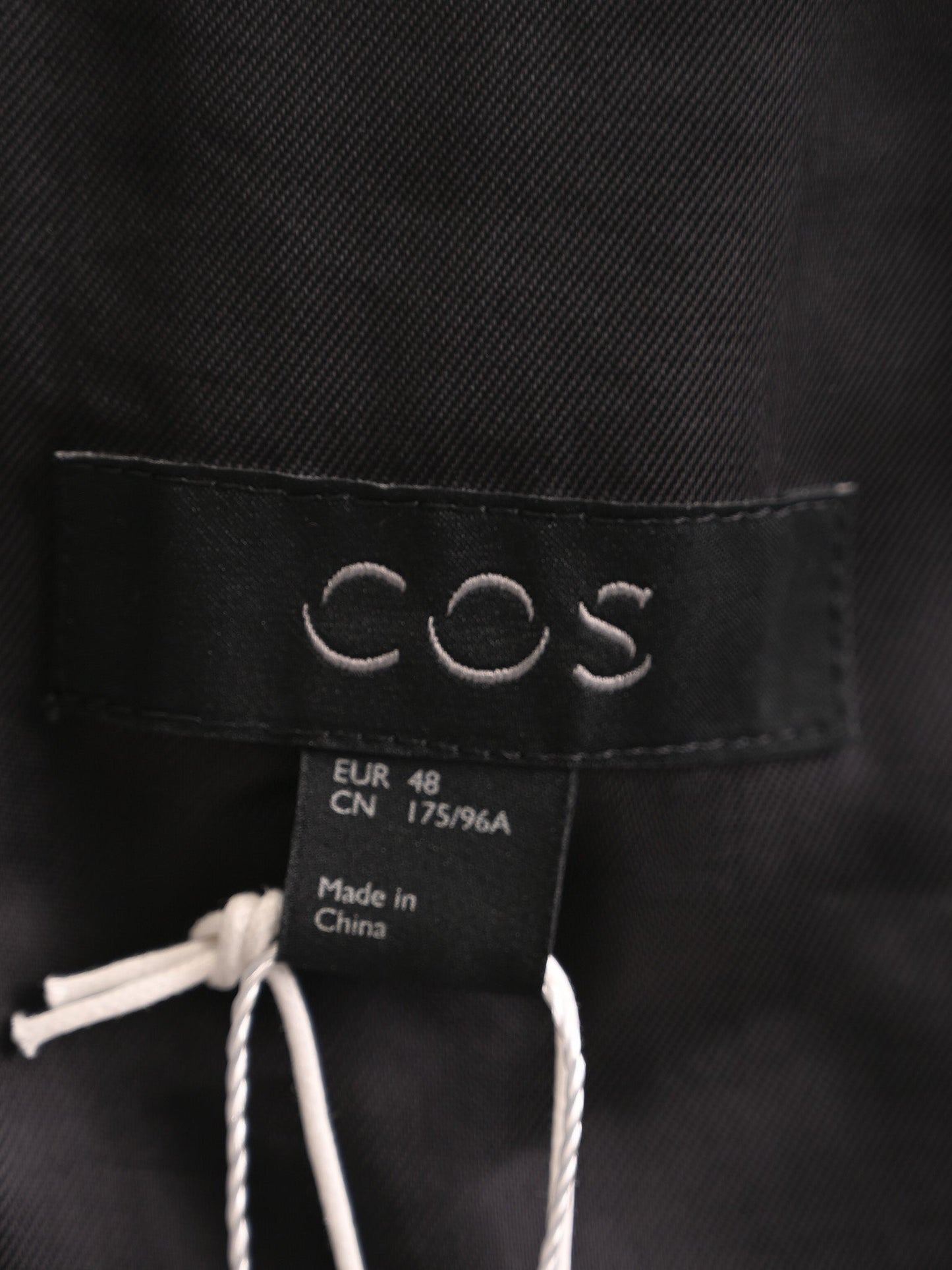 new cos black cotton coat short sleeves size xxl