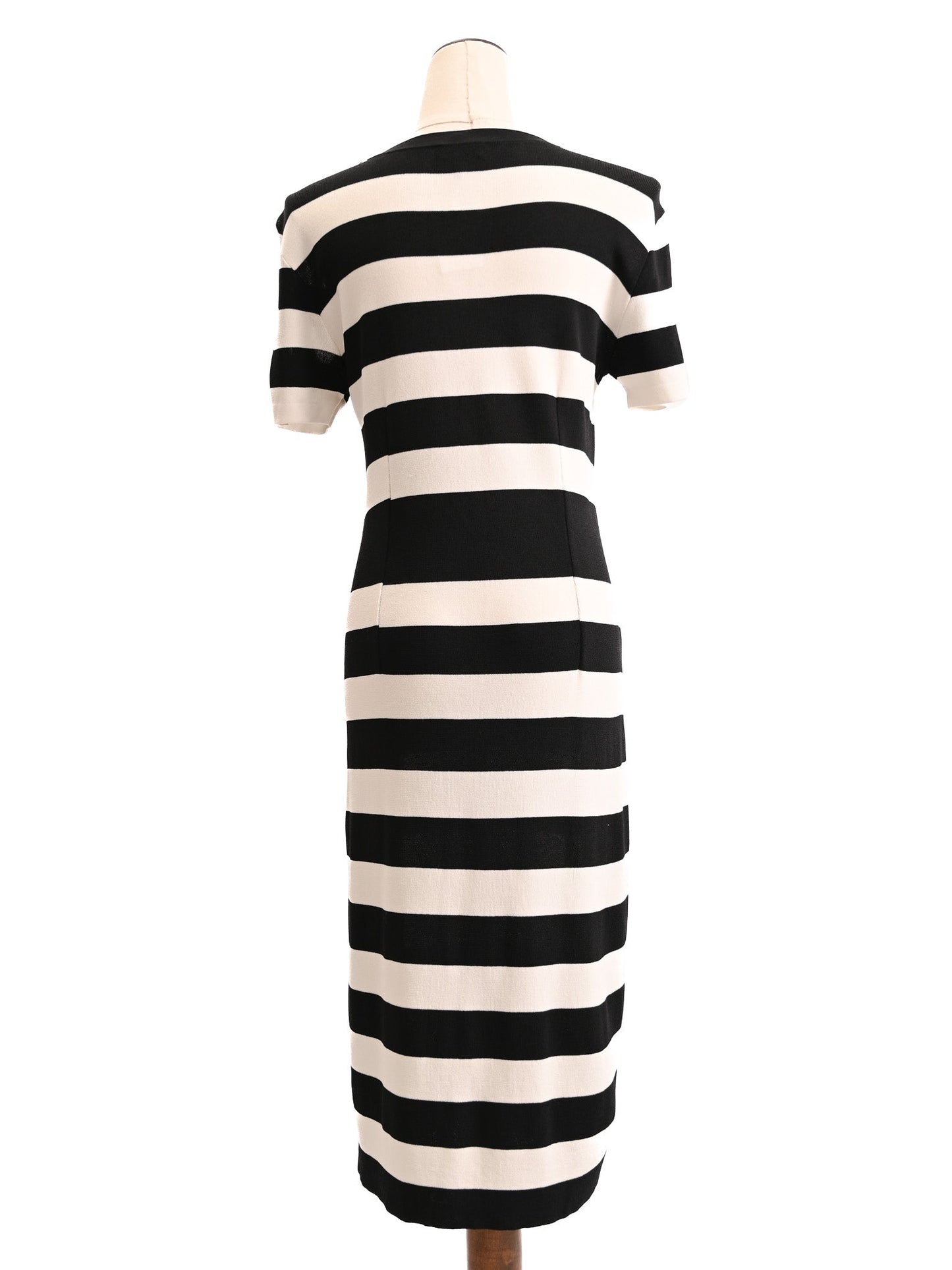 excellent armani jeans striped dress black white size xl