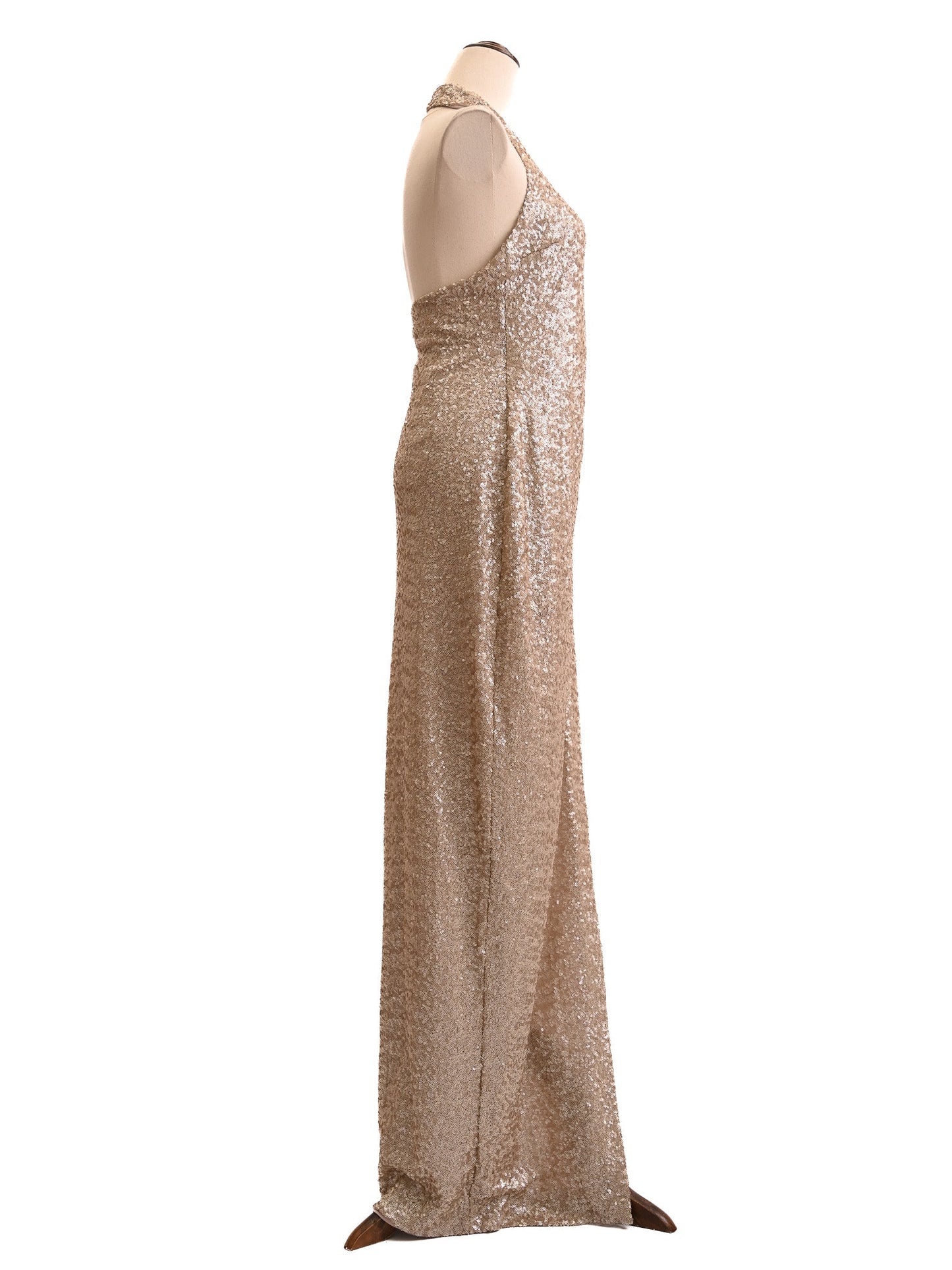 new etxart&panno white shimmery evening gown size l