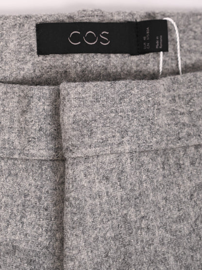Excellent Cos Gray Wool Trousers Size S with Rolled Hem