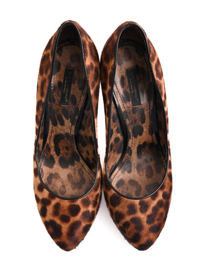 Excellent Dolce Gabbana Leopard-Print High Heel Shoes Size 39