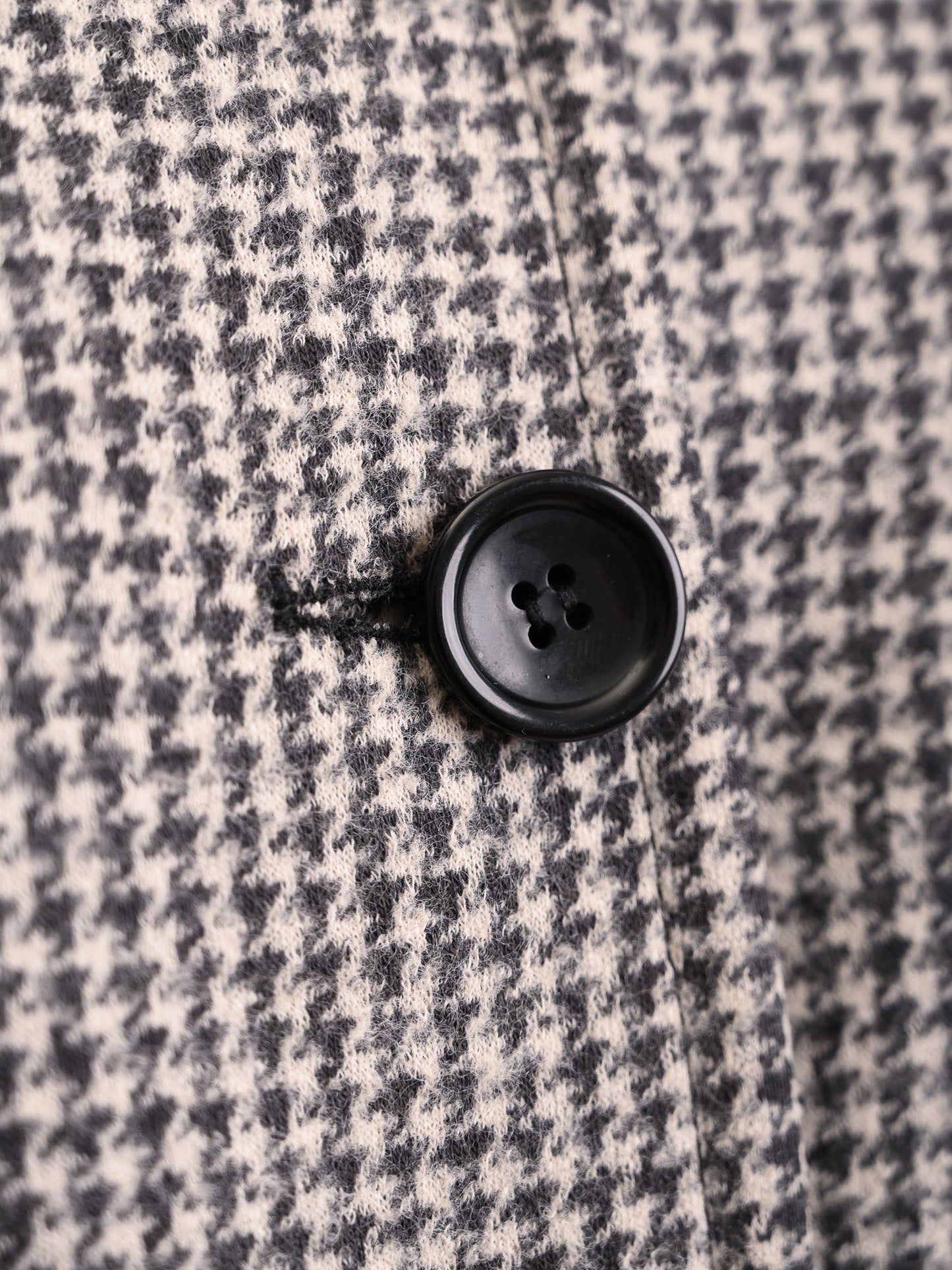 excellent bgn first wool houndstooth coat with fur collar size xxl