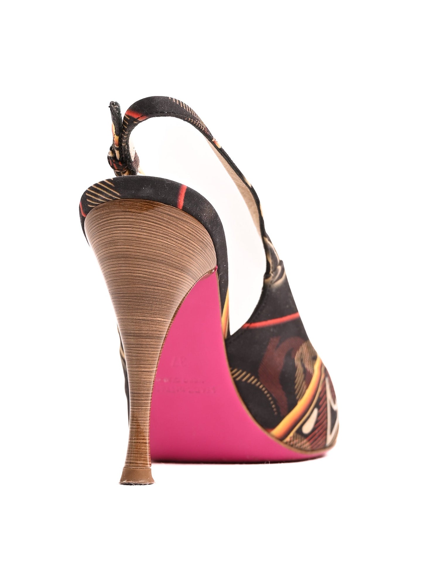 excellent easy by loriblu high-heeled slingback shoes size 37
