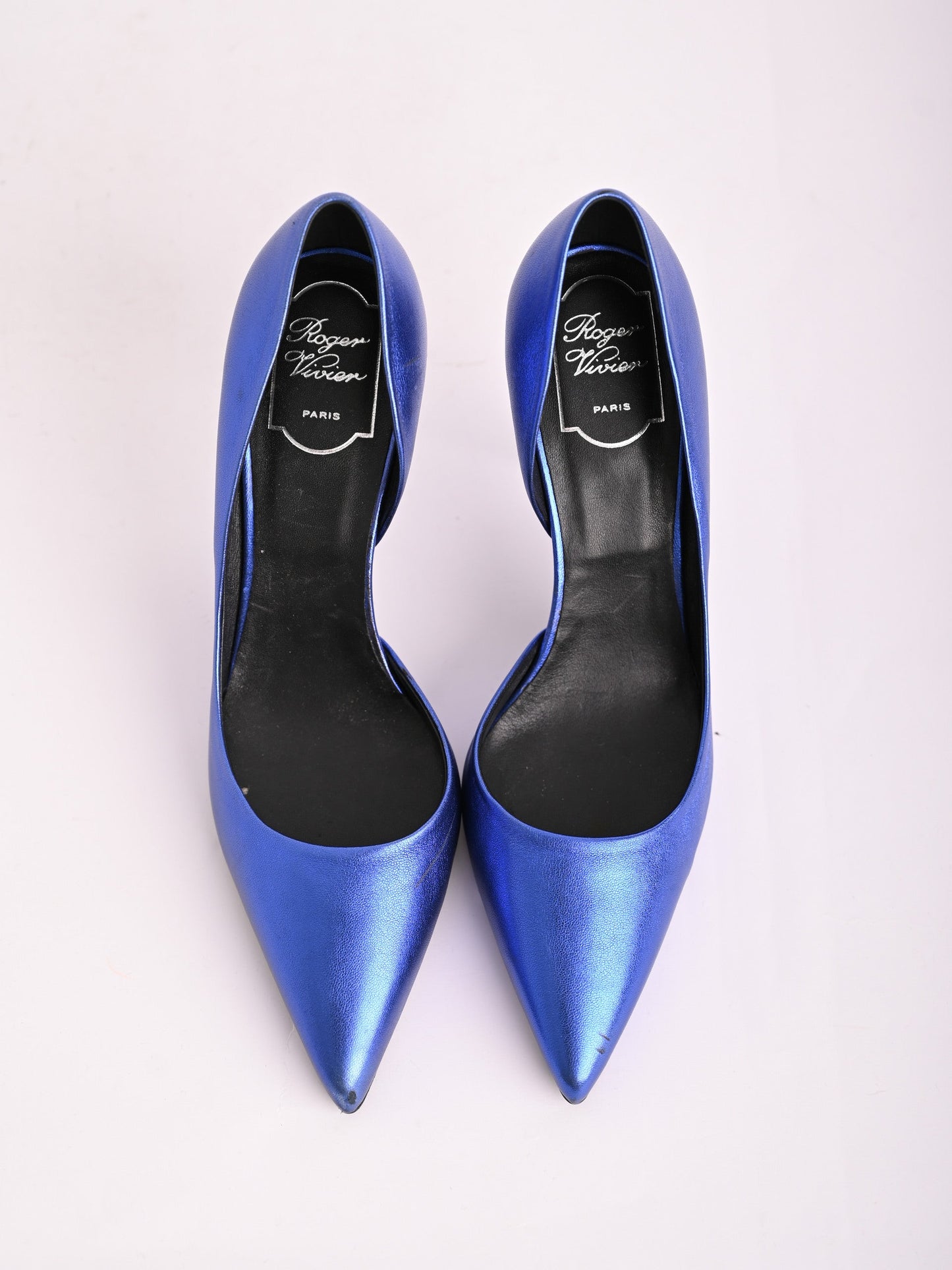 average condition roger vivier blue high-heeled shoes
