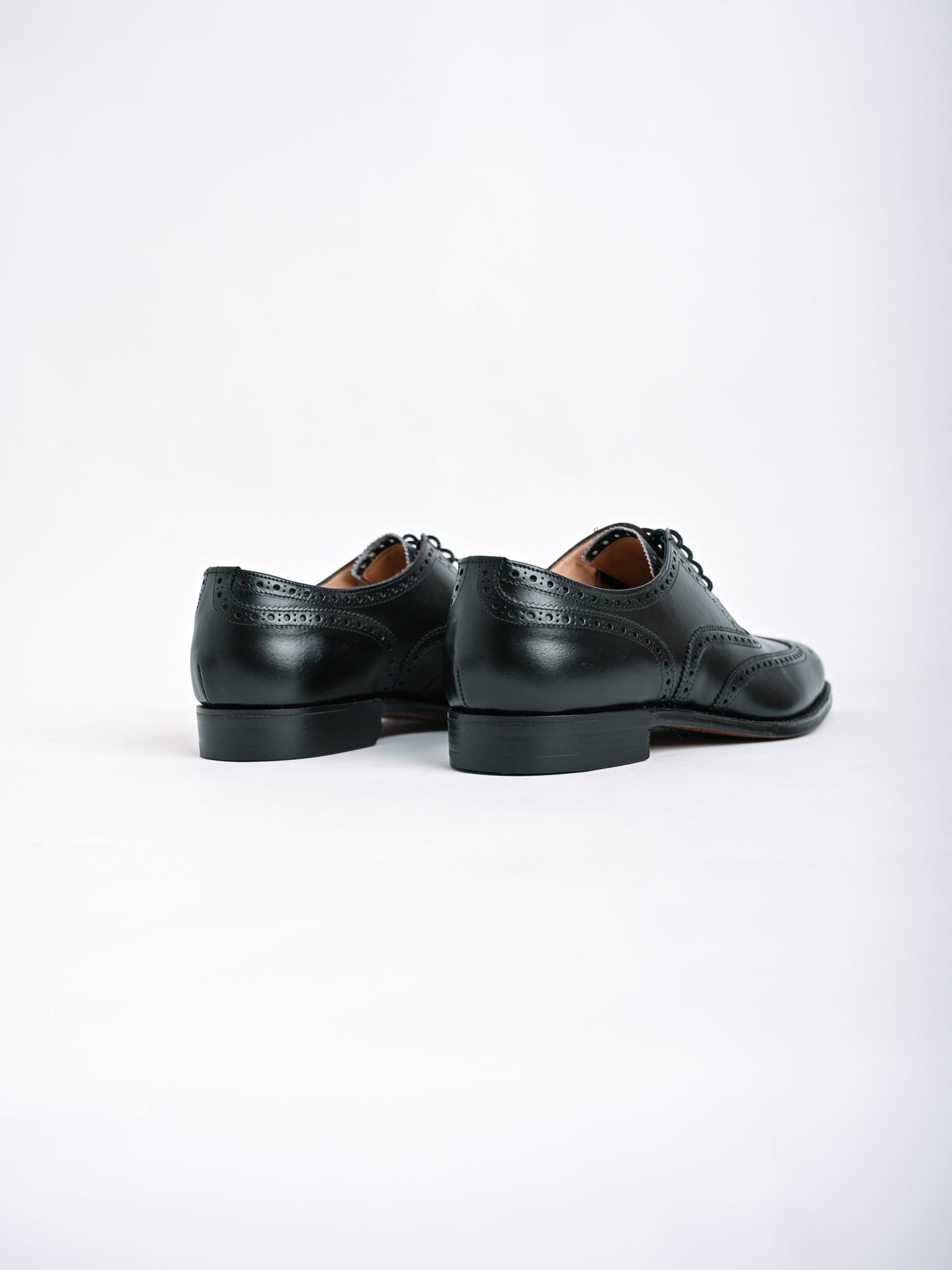 new joseph cheaney & sons black leather dress shoes size 40.5