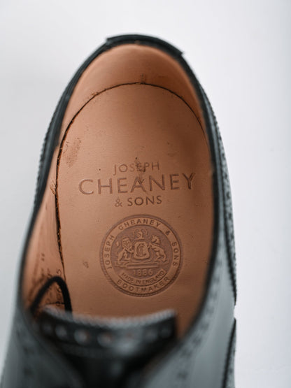NEW Joseph Cheaney & Sons Black Leather Dress Shoes Size 40.5