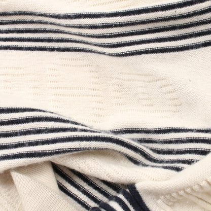 Hermes Chaine Dancre Series Button Cardigan Beige Black Cashmere Cotton 3e 2102d 2