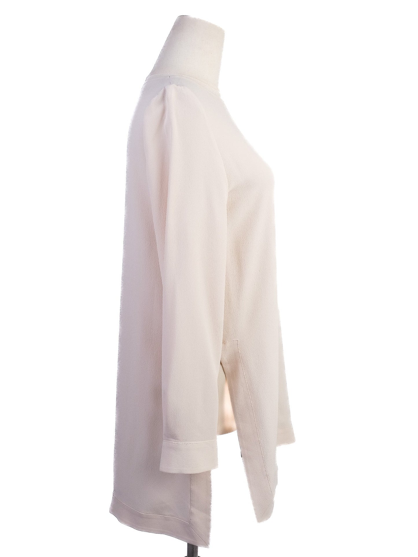 new antonelli white silk tunic blouse size xs for women