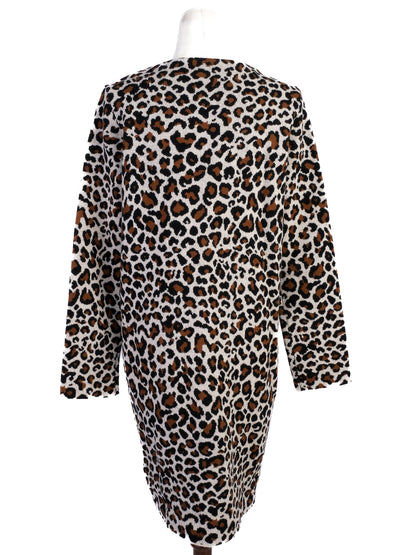 Excellent Max Mara Leopard Print Wool Dress Size L - Women's Fashion