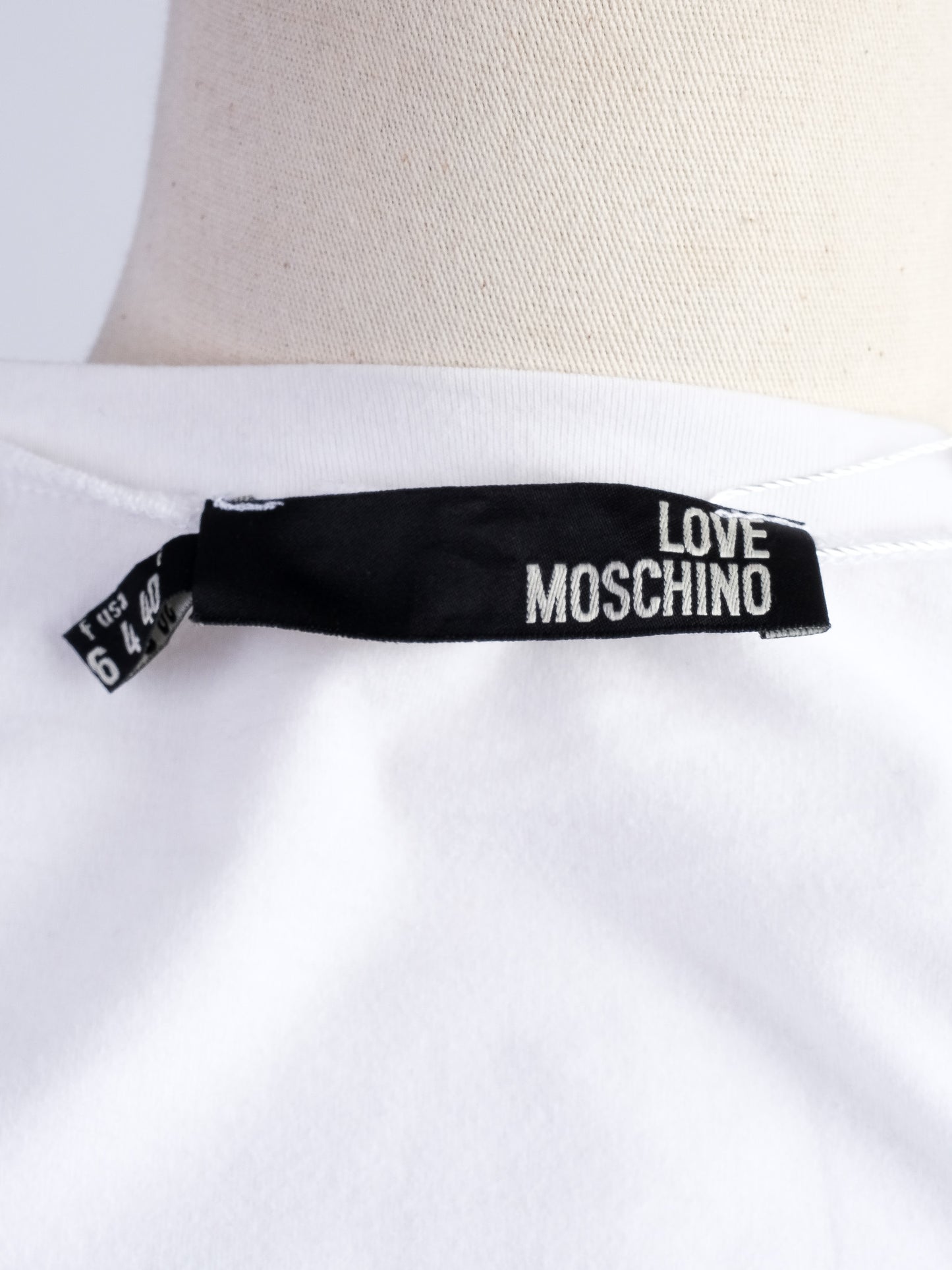 excellent moschino white long sleeve shirt xs gold sequins love