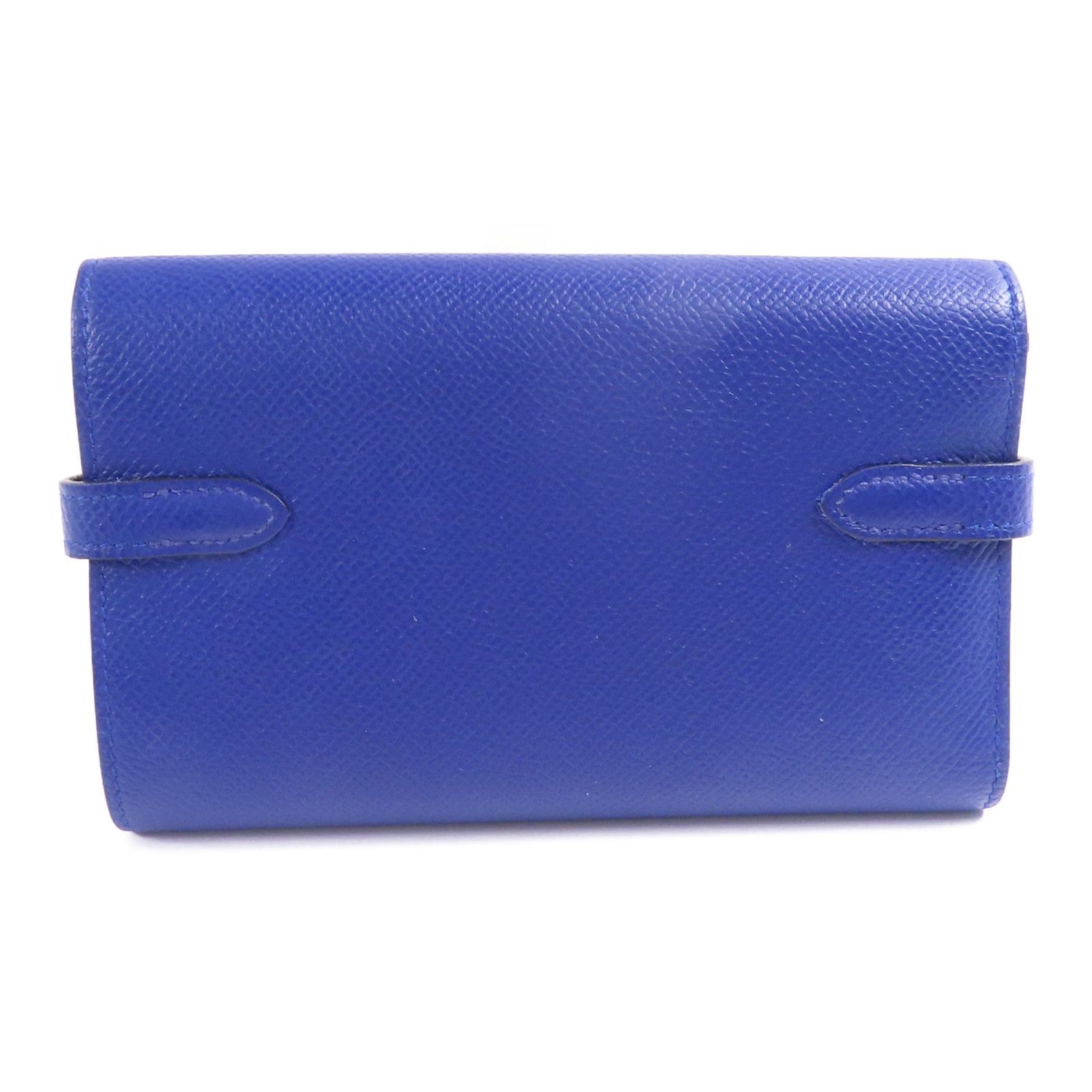 Hermes Epsom Leather Kelly Wallet Ginpaku Chosenbao Bleu Electrique Tri-Fold Long Wallet Blue Electric Blue 7t/phw Epso