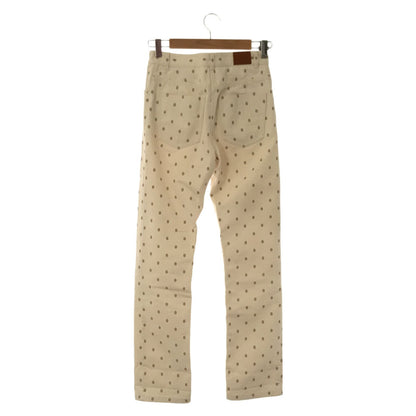 Hermes Denim Pants Roulis Patterned Cotton White  