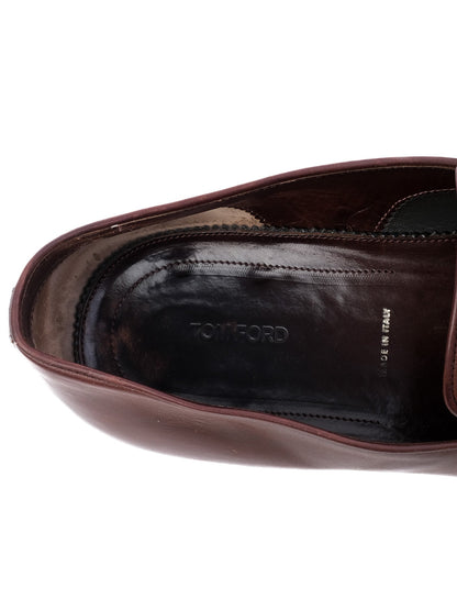 Excellent Tom Ford Orange Leather Loafers Size 39 Men