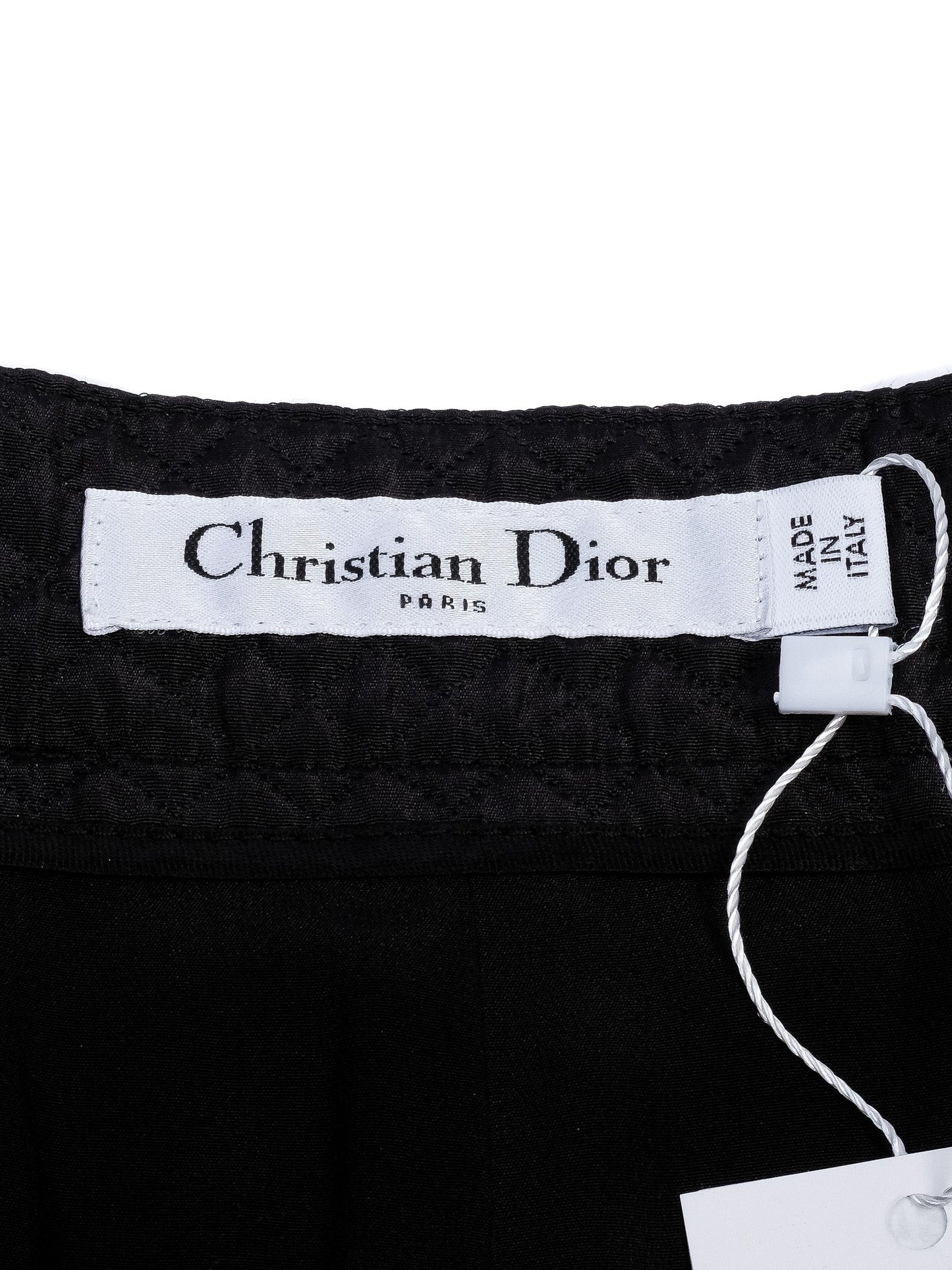 excellent dior black silk women’s shorts with drawstring size m