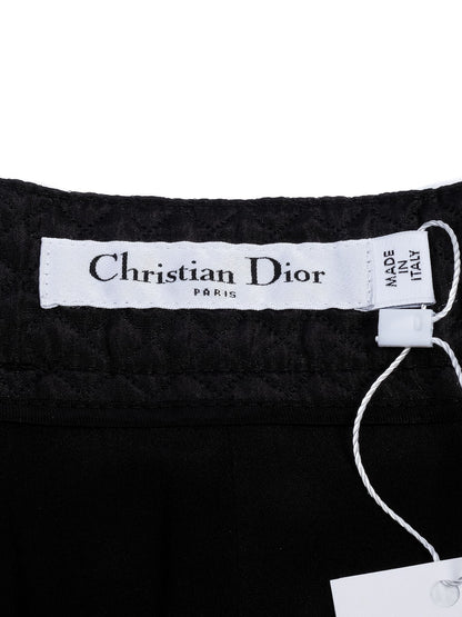 Excellent Dior Black Silk Women’s Shorts with Drawstring Size M