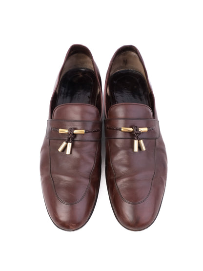 Excellent Tom Ford Orange Leather Loafers Size 39 Men