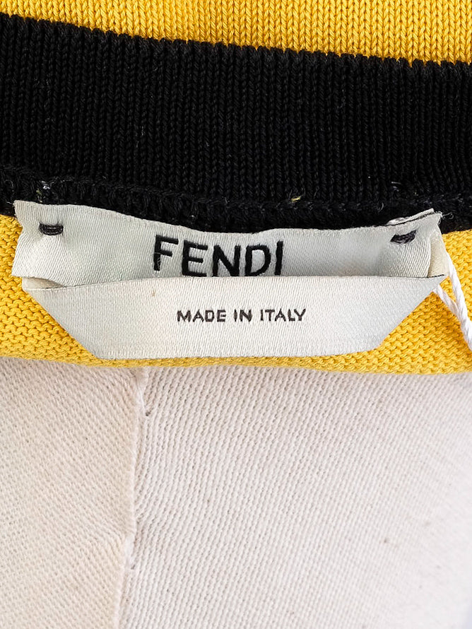 excellent fendi cotton women's yellow & white clothing set