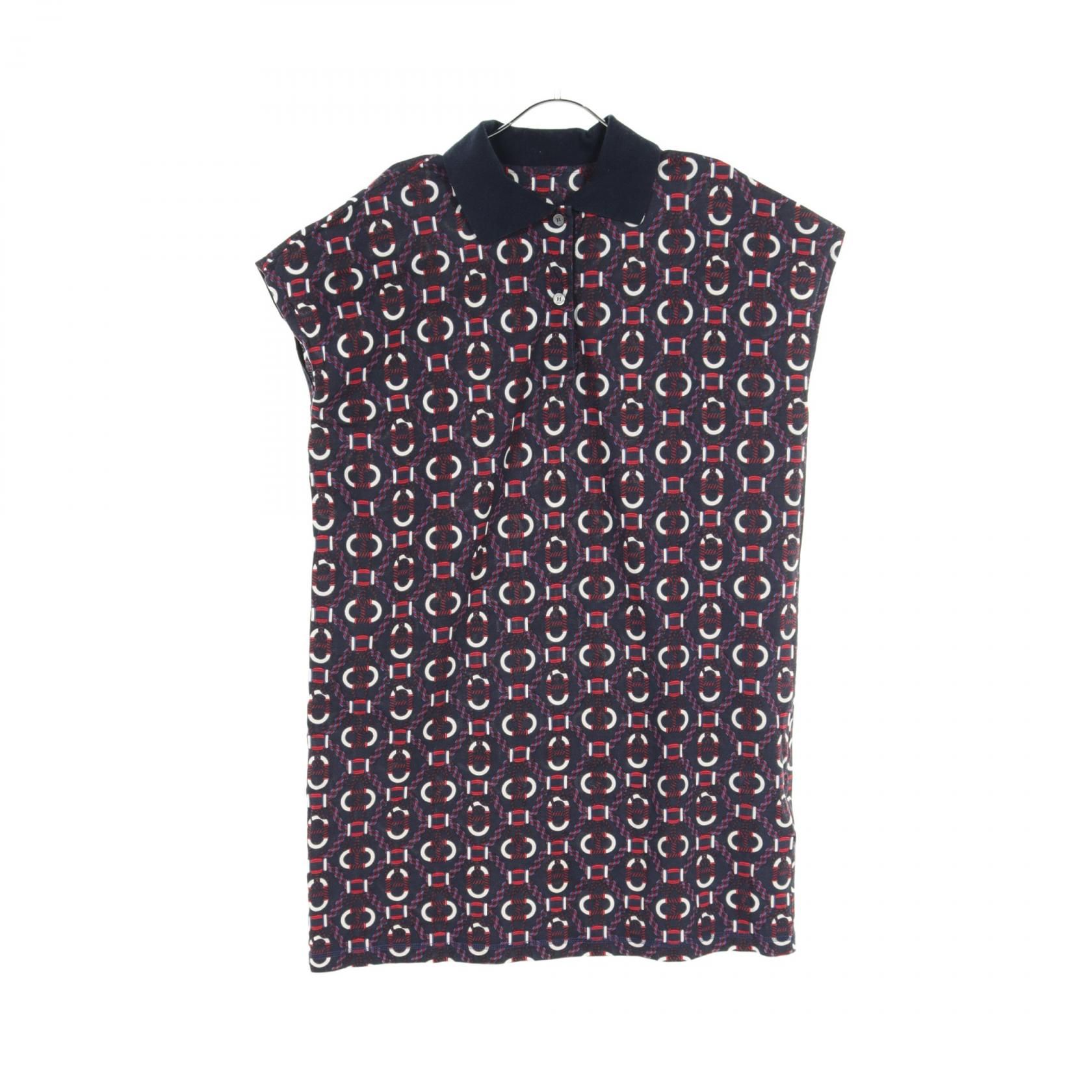 Hermes Kanoe Dress White Navy Red White Cotton 3e 4512db
