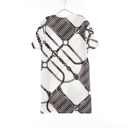 Hermes Coaching Remix Dress White Black Cotton 5e 4518de