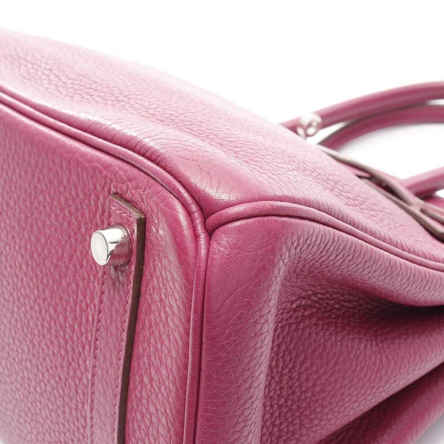 Hermes Birkin 30 Handbag Tosca Pink Leather Taurillon Clemence