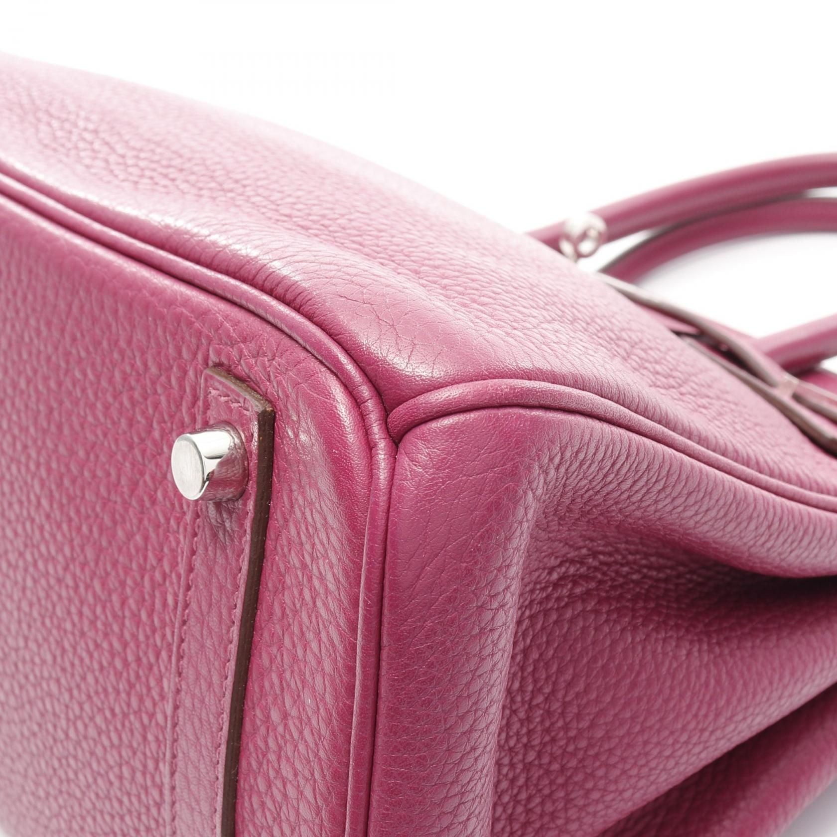 Hermes Birkin 30 Handbag Tosca Pink Leather Taurillon Clemence