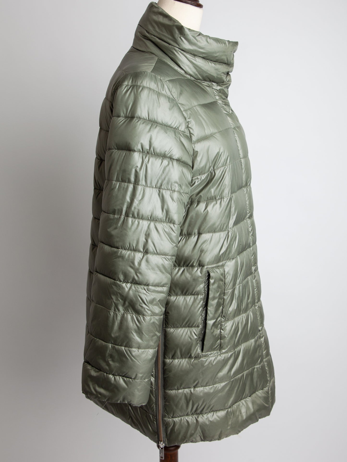 good club beymen green puffer jacket size s polyester women