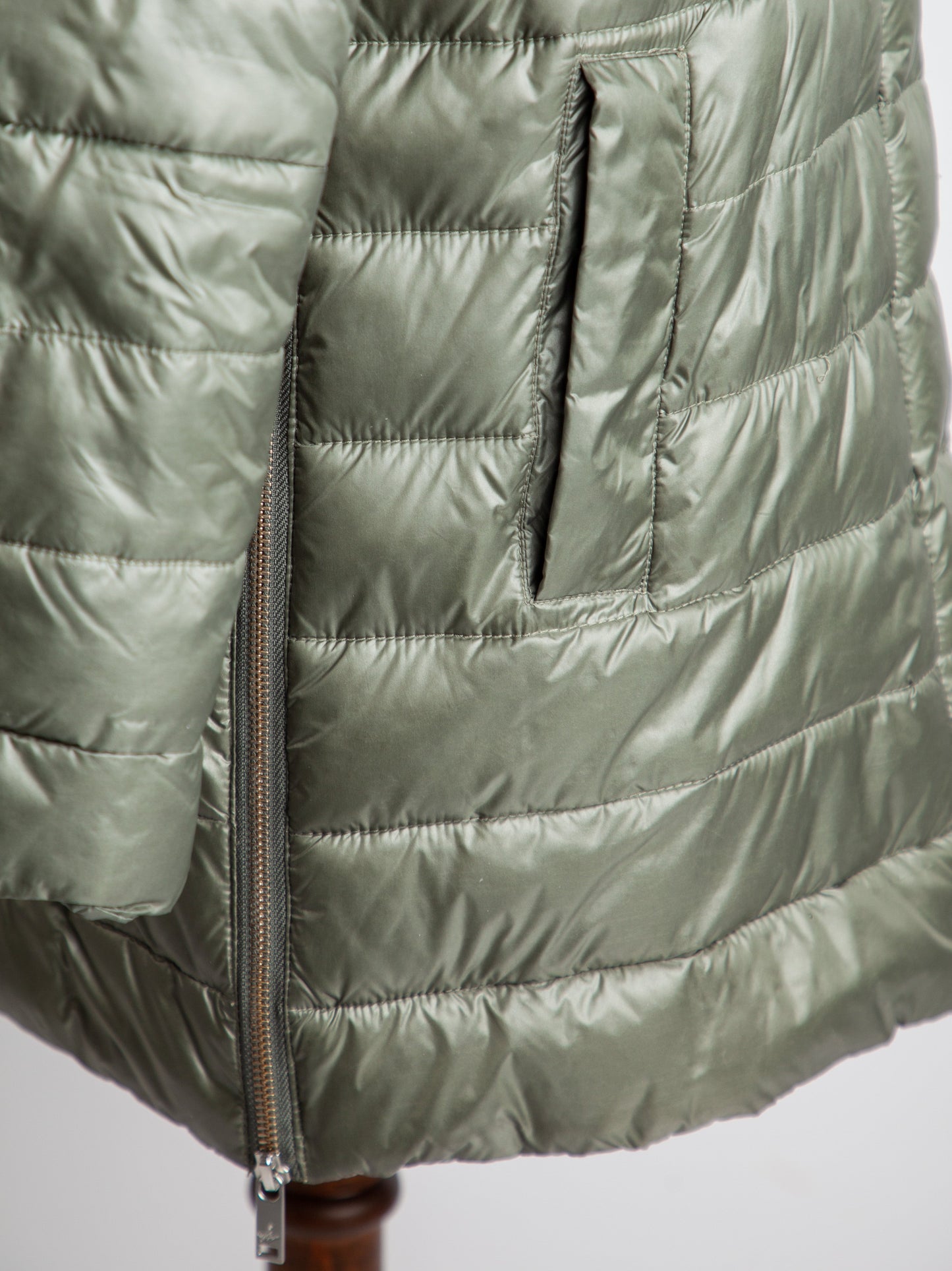 good club beymen green puffer jacket size s polyester women
