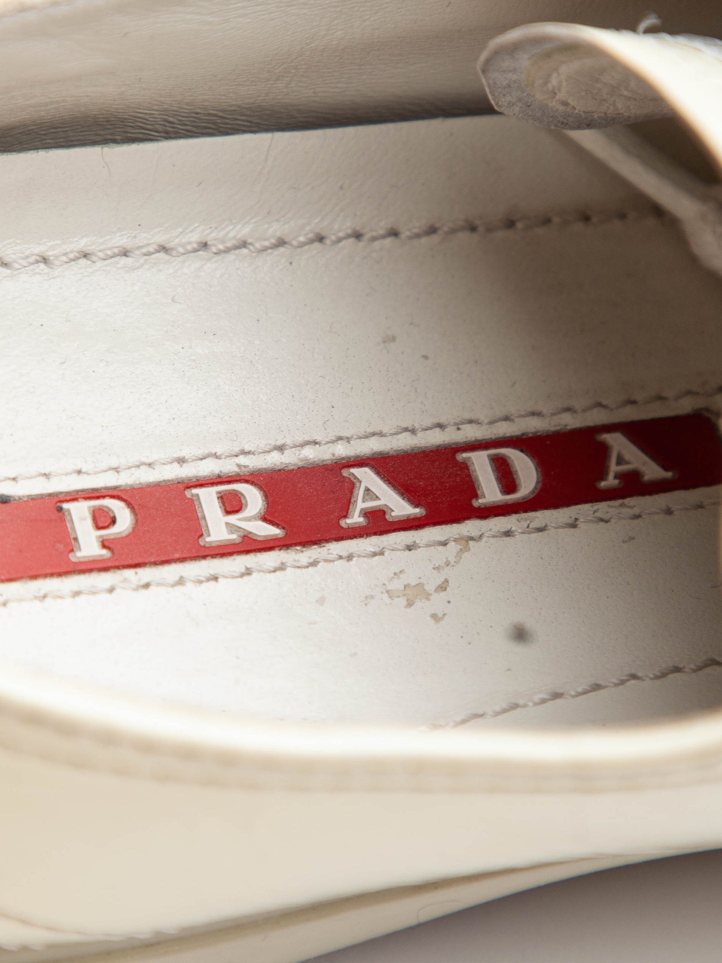 average condition prada yellow lacquer sneakers size 36