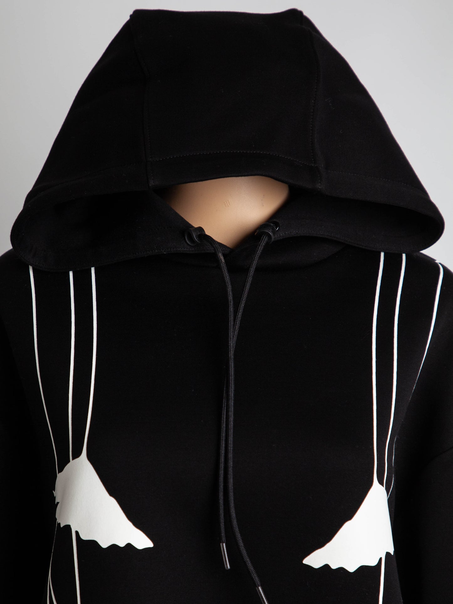 good prada black floral nylon hoodie dress size m women