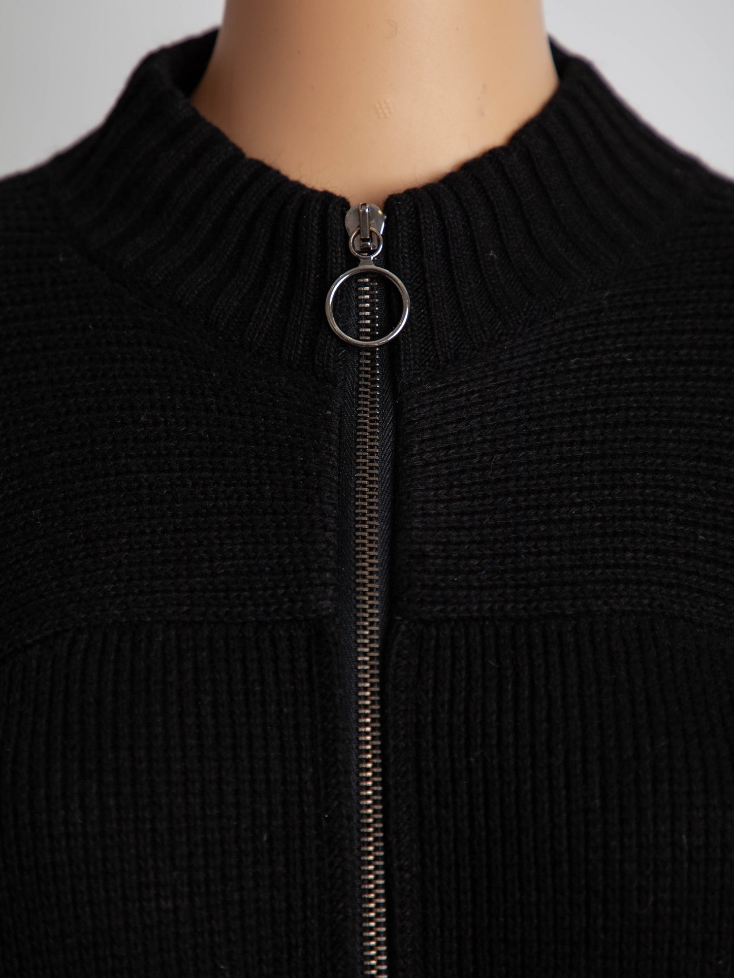 good twinset black wool knit cardigan with pockets size m