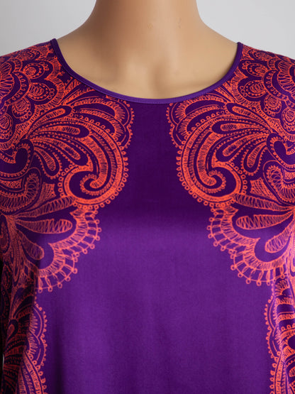 EXCELLENT Juicy Couture Purple Dress XXS Decorative Pattern